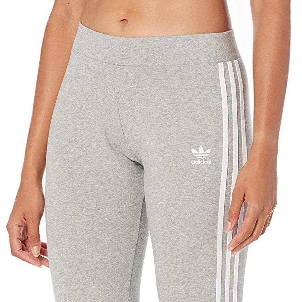 Gray adidas trefoil leggings